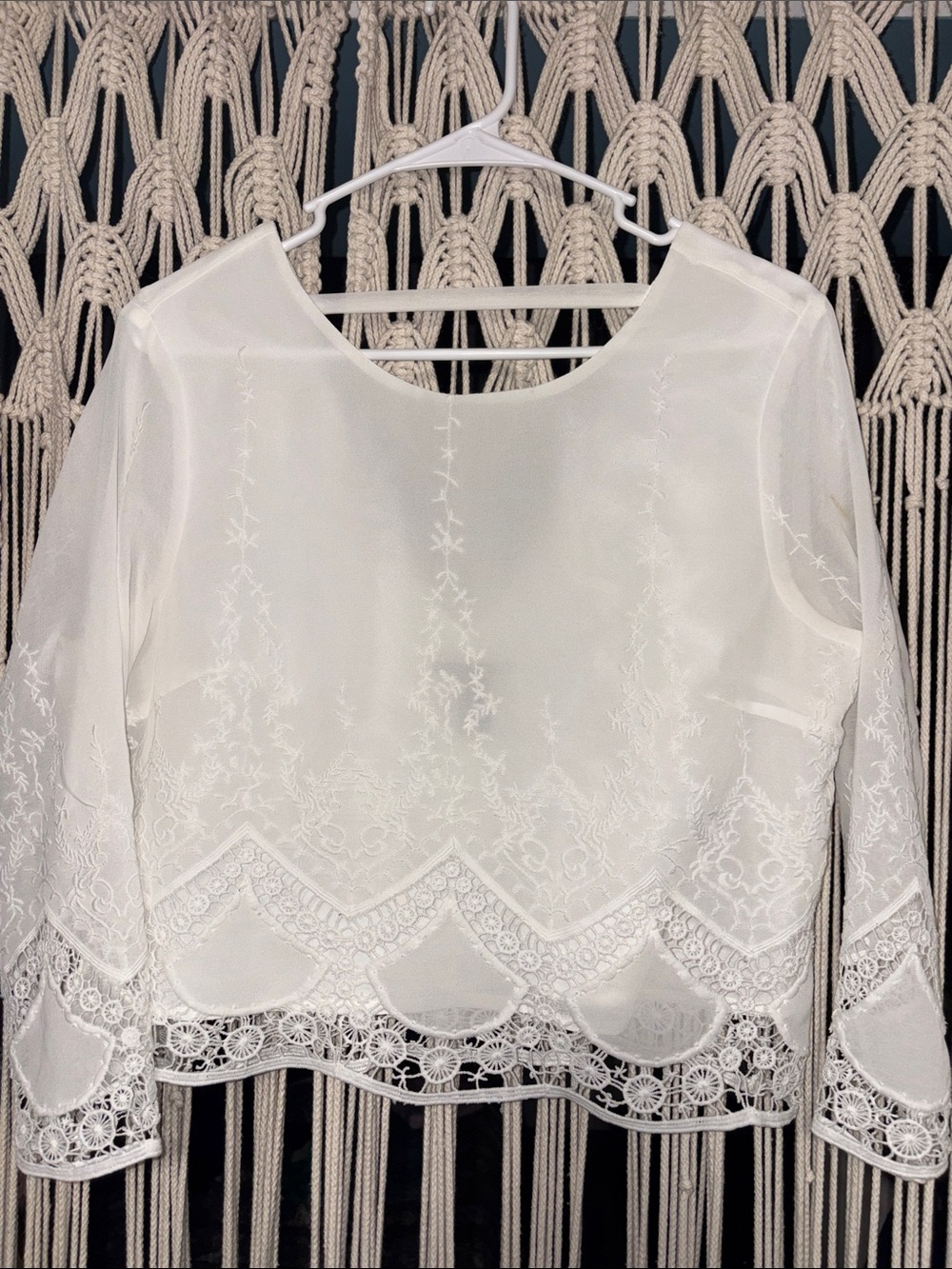 White Lacey Blouse